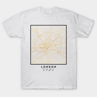 LONDON UNITED KINGDOM CITY STREET MAP ART T-Shirt